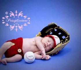 Crochet baseball cap/photo prop